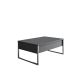 HANAH HOME Klub sto Luxe, antracit/srebrna - 618BLY1350