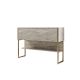 HANAH HOME Komoda za dnevnu sobu Luxe, mermer krem/zlatna - 618BLY1411