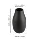 EGLO Keramička vaza 26x15cm Bugallon, crna - 421035
