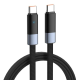 Kabel LDNIO LC241c 65W (Automatic Power OFF) Type-C na Type-C 1m crni - EP3177550