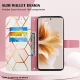 Maska za Honor 600/ 600 Pro geometry na preklop Marble roze - EP3090162