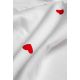 STEFAN Satenski ogrtač Srce M/L, bela/crvena - EP2952190
