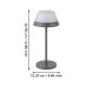 EGLO Stona lampa Meggiano LED 1,5W RGB + 3000K, toplo bela - 900978