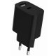 GEMBIRD Univerzalni punjač 2-port USB-A+ USB-C TA-UC-2AC12-01-BK, crna - 46833