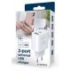 GEMBIRD Univerzalni punjač 2-port USB-A+ USB-C TA-UC-2AC12-01-BK, crna - 46833