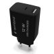 GEMBIRD Univerzalni punjač 2-port USB-A+ USB-C TA-UC-2AC12-01-BK, crna - 46833