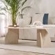 NORDURE Klub sto Melina, mermerna krem - EP3057938