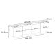 NORDURE TV komoda Lowen, bela/braon - EP3057956