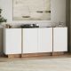 NORDURE Komoda Dorma, bela/braon - EP3057971