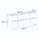 NORDURE Komoda Dorma, tamno braon - EP3057974