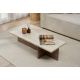 NORDURE Klub sto Harbor, mermerna krem/braon - EP3057989