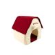 PAWISE Kućica krevet za pse 40x40x45cm, bela/crvena - 12388