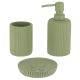 TENDANCE Posuda za sapun 2.4x11cm Pruge, poliresin/zelena - 64103143