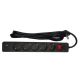 GEMBIRD Produžni kabl sa zastitom, 5 uticnica SPG5-B-6(3G1.5), 5V/3.1A USB-A+C 16A/3500W, 1.8m, crna - 47077