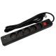 GEMBIRD Produžni kabl sa zastitom, 5 uticnica SPG5-B-6(3G1.5), 5V/3.1A USB-A+C 16A/3500W, 1.8m, crna - 47077