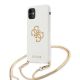 GUESS Futrola za iPhone 12/12 Pro White Gold Chain Collection - GSM111217