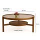 HANAH HOME Klub sto Flora, braon - EP3057998