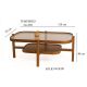 HANAH HOME Klub sto Godiva, braon - EP3058001