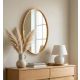 HANAH HOME Dekorativno ogledalo Elips, svetlo braon - EP3132598