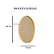 HANAH HOME Dekorativno ogledalo Elips, svetlo braon - EP3132598