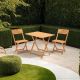 HANAH HOME Baštenski set sto i stolice 2/1 My003, svetlo braon - EP3058004