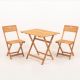HANAH HOME Baštenski set sto i stolice 2/1 My003, svetlo braon - EP3058004