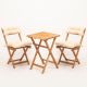 HANAH HOME Baštenski set sto i stolice My001A, braon/krem - 644MYD1150
