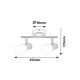 Rabalux Spot rasveta Gavin E14 2x MAX 40W brušeni hrom (6487) - 6487