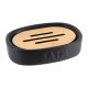 TENDANCE  Keramička posuda za sapun 12.5x9.5x3.2cm Dolomit bath, bambus/crna - 6493237