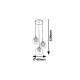 Rabalux Visilica Philana E27 3x MAX 60W zlatna (6496) - 6496