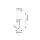Rabalux Zidna lampa Larkin E27 1x MAX 40 + LED 3W hrom (6529) - 6529