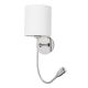 Rabalux Zidna lampa Larkin E27 1x MAX 40 + LED 3W hrom (6529) - 6529