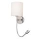 Rabalux Zidna lampa Larkin E27 1x MAX 40 + LED 3W hrom (6529) - 6529