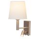 Rabalux Zidna lampa Harvey E27 1x MAX 40 + LED 3W brušeni hrom (6539) - 6539-1
