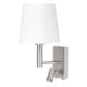 Rabalux Zidna lampa Harvey E27 1x MAX 40 + LED 3W brušeni hrom (6539) - 6539-1