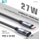 KONFULON Data kabl DL95, LCD Display, 27W, Type C na Lightning 1m - EP3233380