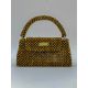 AZIBI Ženska torba od kristalnih perli - FRIDA maxi, zlatna - 65
