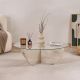 NORDURE Klub sto Liya, mermerna krem - EP3058025