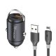 Auto punjac KONFULON C95Q + DC85 QC3.0 20W, PD 20W sa iPhone lightning kablom crni 1m - EP3084063
