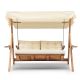 HANAH HOME Baštensak ljuljaška trosed Galata swing S3, braon/krem - 676HDS1106