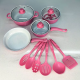 Kuhinjski set od 13 delova, roze - EP3305307