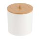 TENDANCE Kutija za vatu Fano 7.5x10 cm, bambus/bela - 6785210