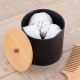 TENDANCE Kutija za vatu Fano 7.5x10 cm, bambus/crna - 6785237