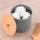 TENDANCE Kutija za vatu Fano 7.5x10 cm, bambus/siva - 6785260
