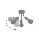 Rabalux Plafonjera Almus E27 5x MAX 60W crna (6809) - 6809