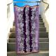 VIKTORIJA Plažni Peškir Hibiscus Purple – 100 x 178 cm | 100% Pamuk - VLK000680-h.p.
