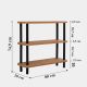 HANAH HOME Polica za knjige Step, svetlobraon/crna - 688DRA1210