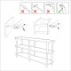 HANAH HOME Polica za knjige Zen, braon/crna - 688DRA1212