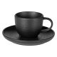 Castelli Set 2 keramičke šolje sa tacnama Tribeca, Teksturna glazura, 2 × 180ml, Crne - EP3246751