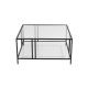 HANAH HOME Klub sto Uranus, crna/staklo - 706CLN1133